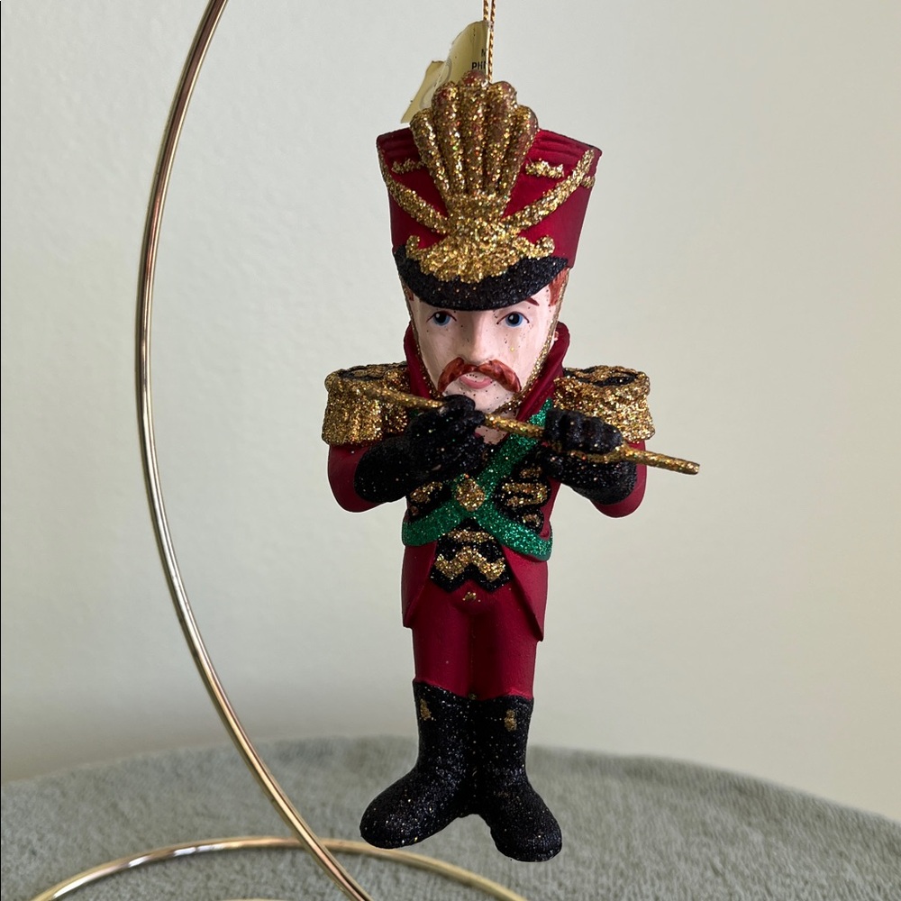 Festive Toy Soldier Ornament with Flute